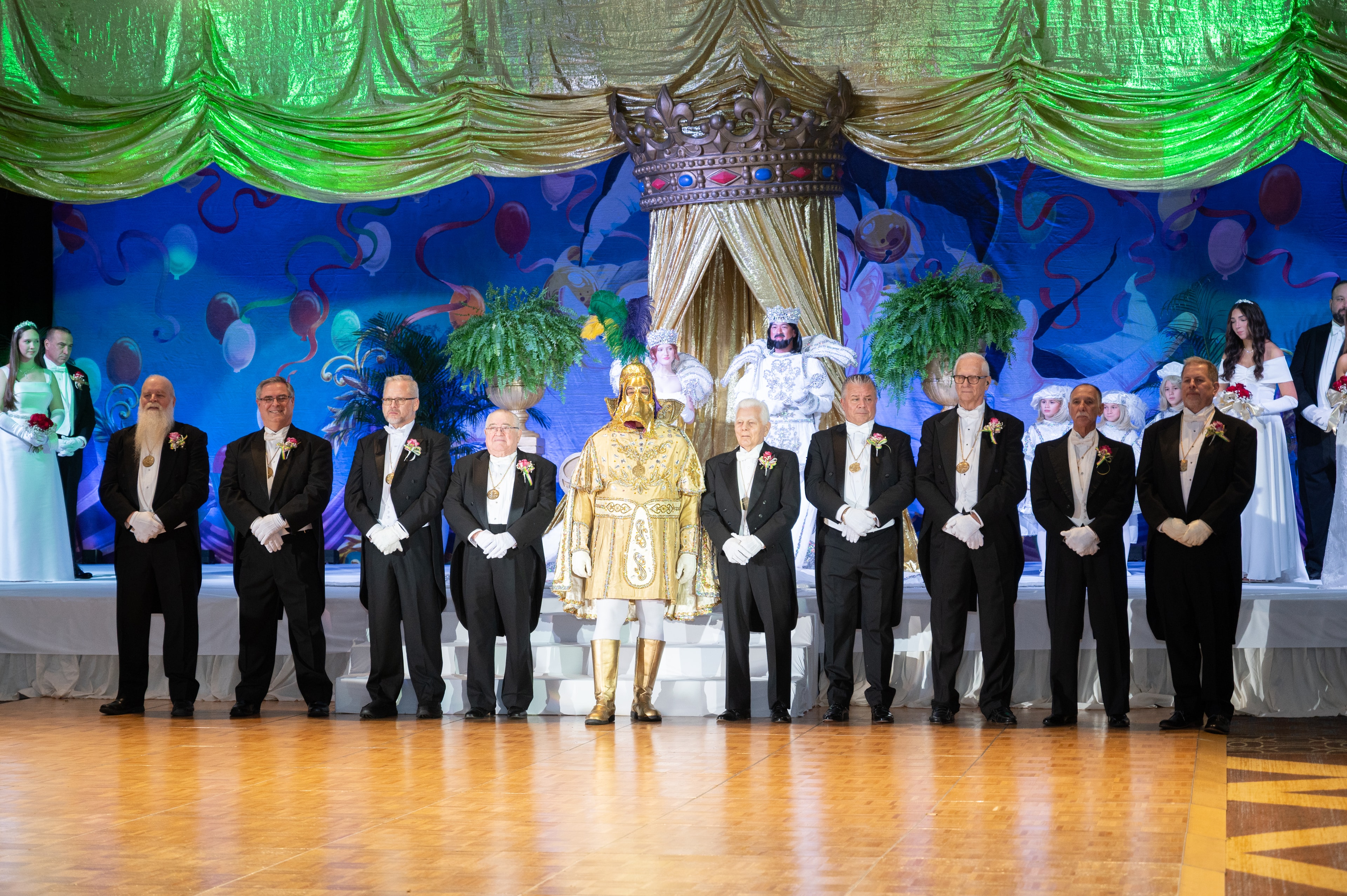 Grand formal wedding party Okeanos coronation stage